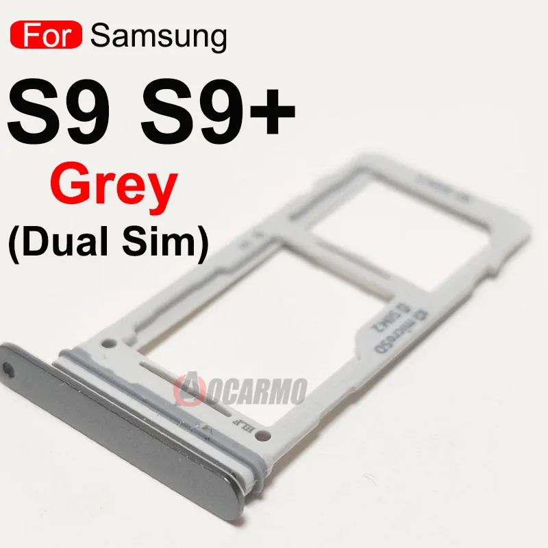 Aocarmo для Samsung Galaxy S9 плюс + G965 G965F G965FD G965U двойной Одиночная sim-карта лоток sim-карты со