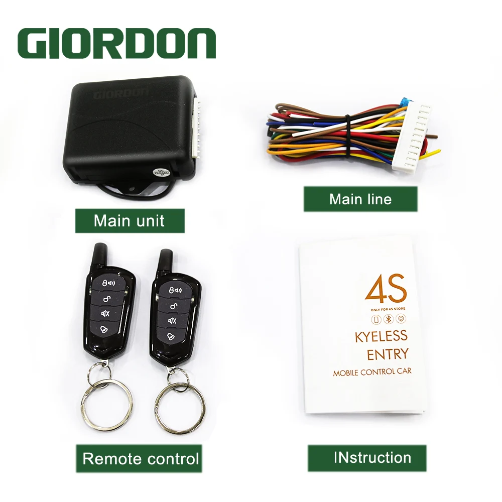 

Universal Antitheft Keyless Entry Door Lock with Remote Systems Car Alarm Remote Central Trunk Auto for Smart Key or Phone Contr