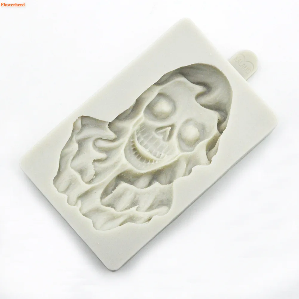 Hallowen Skull Mold Fondant Cake Silicone Dry Pace Decorating Tools Baking | Дом и сад