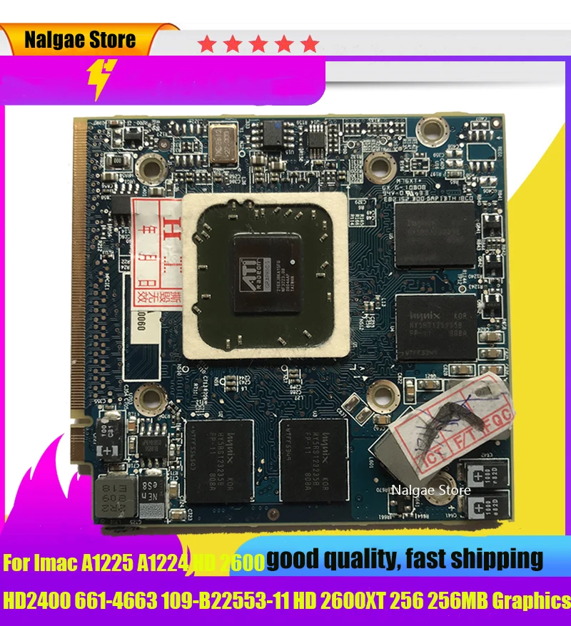 Оригинал Для iMac 20 &quotA1224&quot A1225 VGA карта HD2600 HD 2600 256M 256MB видеокарта для ATI Radeon 109-B22531-10 |