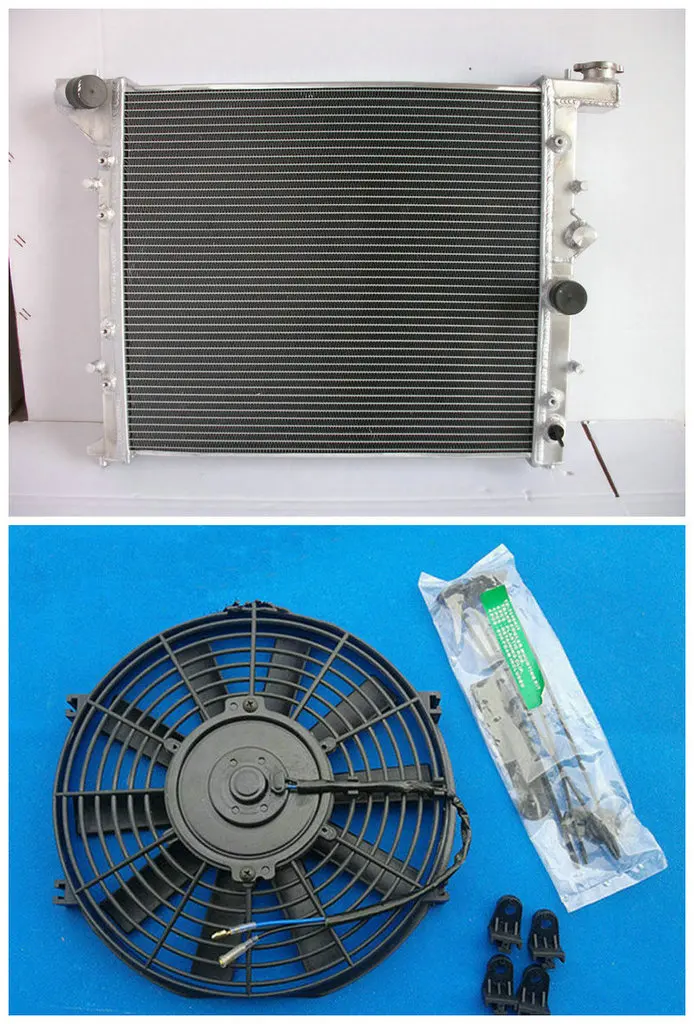 Горячая Распродажа радиатор из алюминиевого сплава + вентилятор для TOYOTA MARK II JZX90 MT
