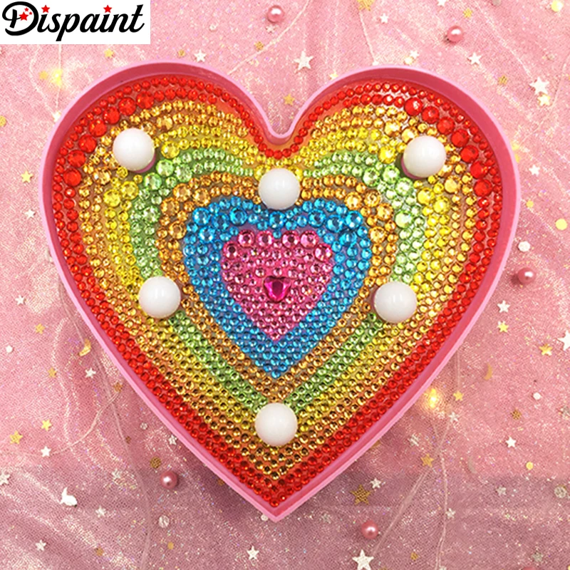 

Dispaint Diamond Painting LED Lamp Light 5D Diamond Embroidery DIY Rhinestones Unicorn Night Lamp Christmas Halloween Gift