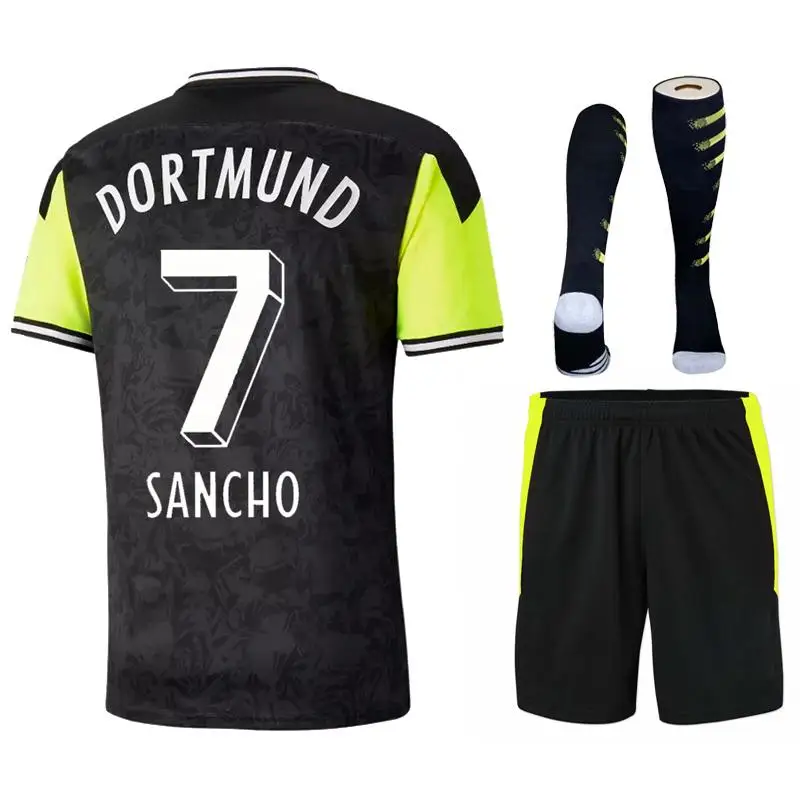 

2021 2022 New Adults kit Kids 21 22 Dortmund Borussia boy Shirt REUS BELLINGHAM SANCHO HUMMELS Child suit+sock