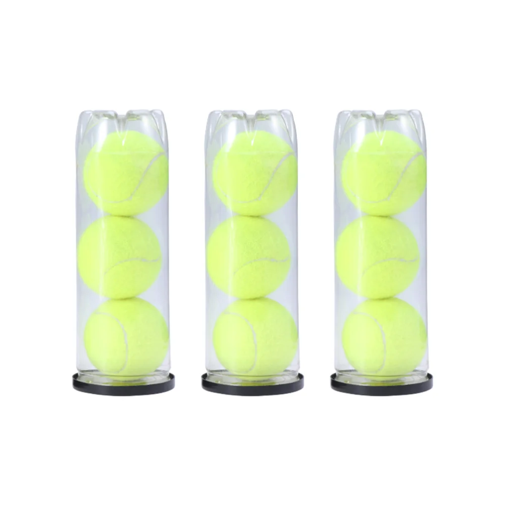 

3 Pcs Tennis Balls Set Championship Regular Duty Tennis with Can for Pet Dogs (Yellow)