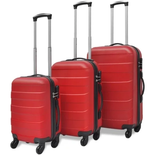 【USA Warehouse】3 Piece Hardcase Trolley Set Red