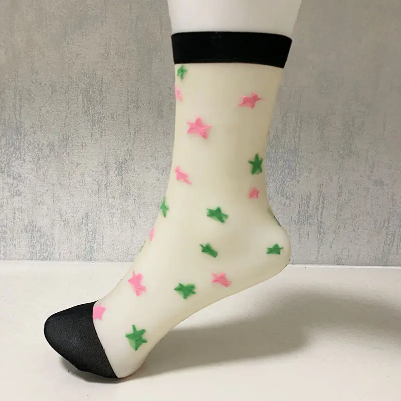 5 pairs/lot New style Quality Spring autumn embroidered socks women short Ultra-thin breathable socks