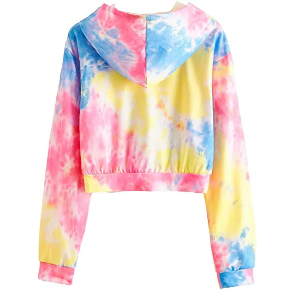 

Tie Dye Pullovers Hoodies For Women Long Sleeve Sweatshirts Fashion Female Autumn Hoodies Tops sudaderas para mujer bluza damska