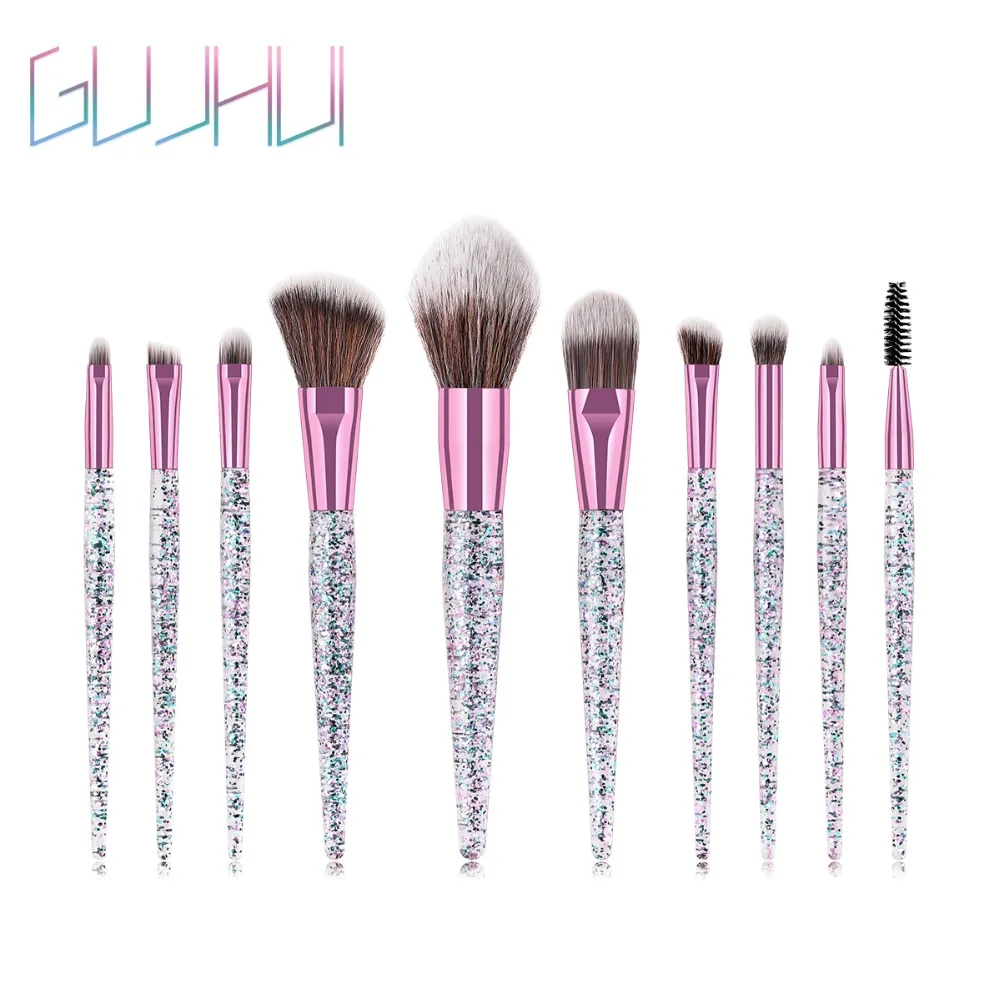 GUJHUI 10 шт. резиновые кисти для макияжа основа под макияж косметика кисть бровей
