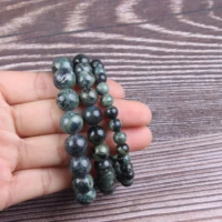 5a natural stone bracelet green sparrow round stone loose beads jewelry couple women man gemstone gift handmade strand bracele