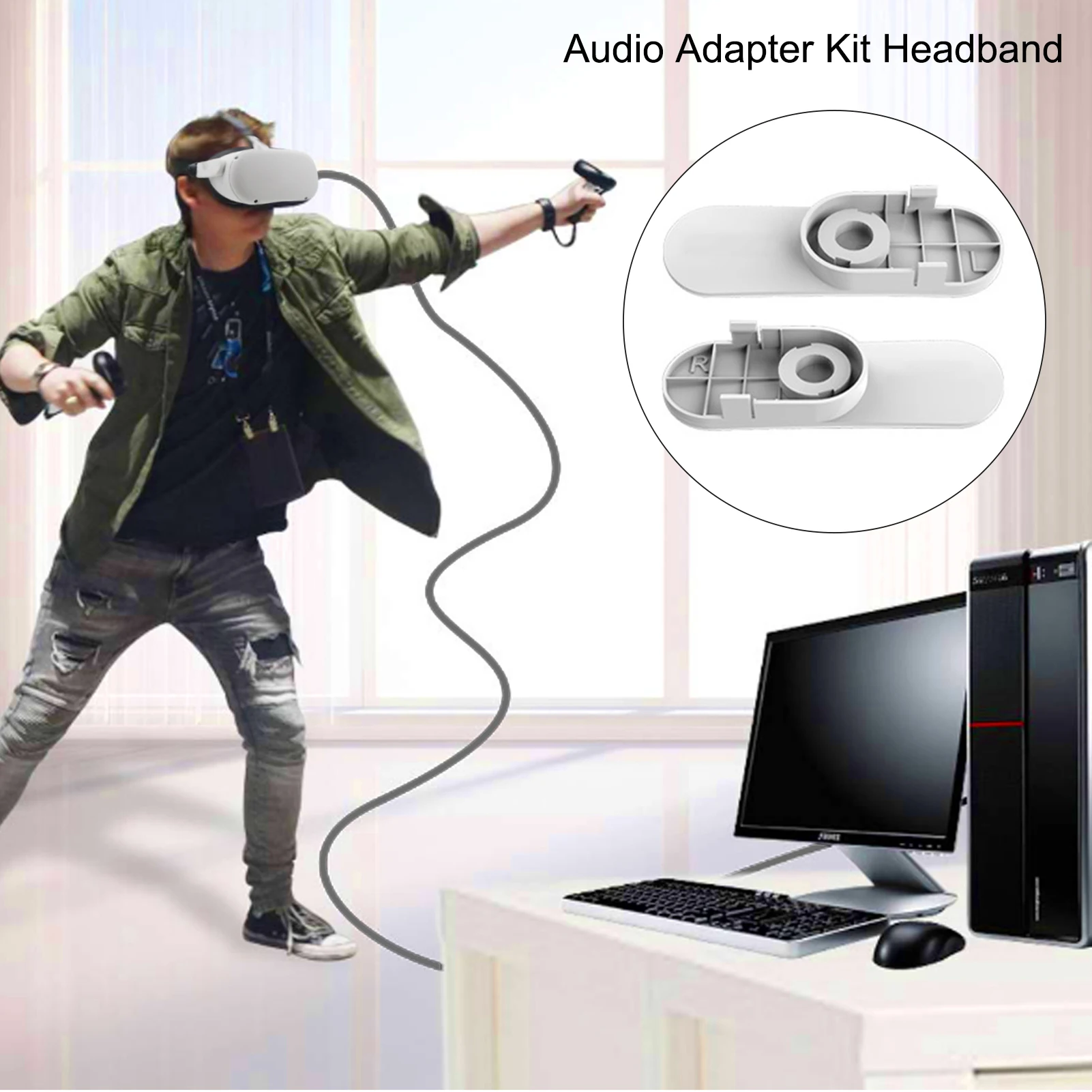 Аудиоадаптер для гарнитуры HTC VIVE аудиоадаптер VR головной ободок соединительный