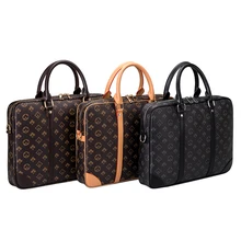 Luxury Brand Floral Print Briefcases Retro Fashion Men Women 14 15 inches Laptop Handbag Business Shoulder Messenger Bag Satche
