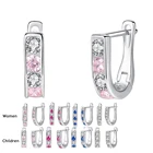 ELESHE милые модные босоножки из прозрачного материала CZ розового и голубого цвета с украшением в виде кристаллов, серьги со шпилькой, для женщин, детская одежда для маленьких девочек с рисунком дети 925 Щепка Серьги