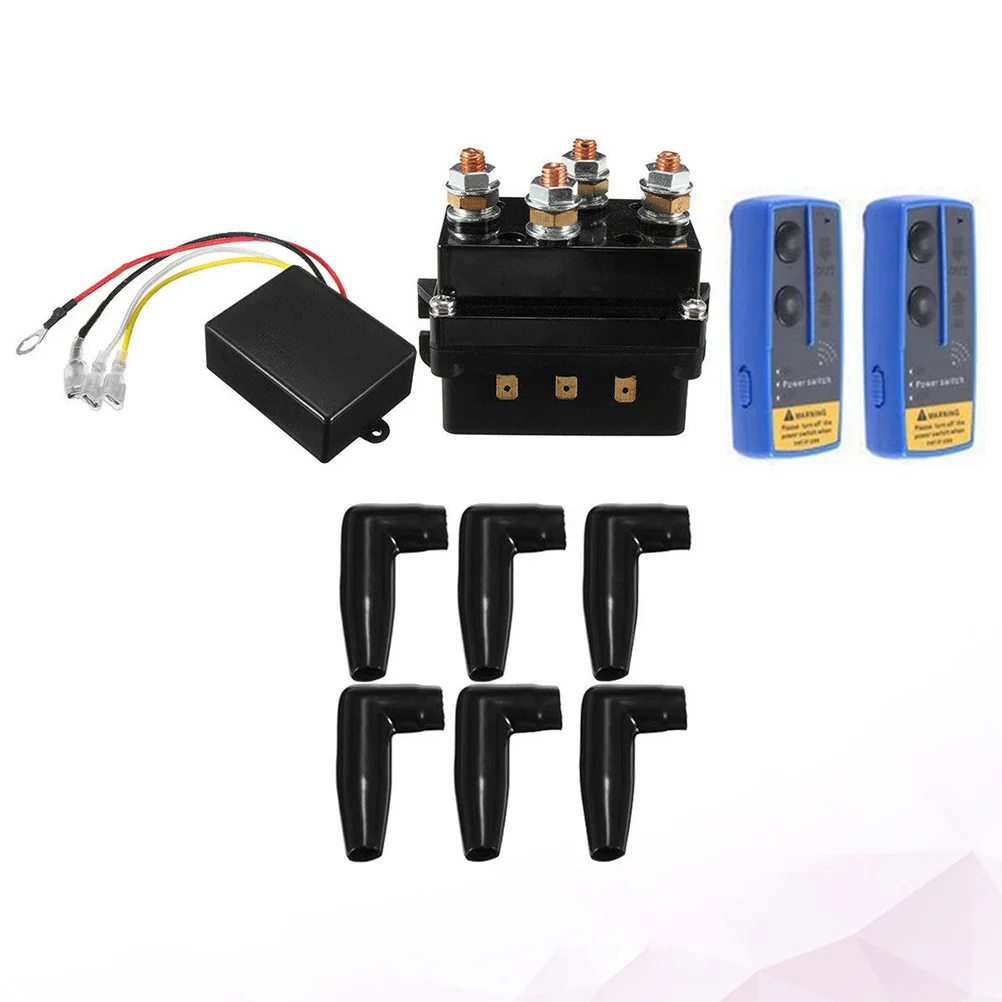 

Universal 12V 500A Winch Remote Contactor Winch Control Solenoid Relay Twin Wireless Remote Recovery Car Motorcycle Accessories