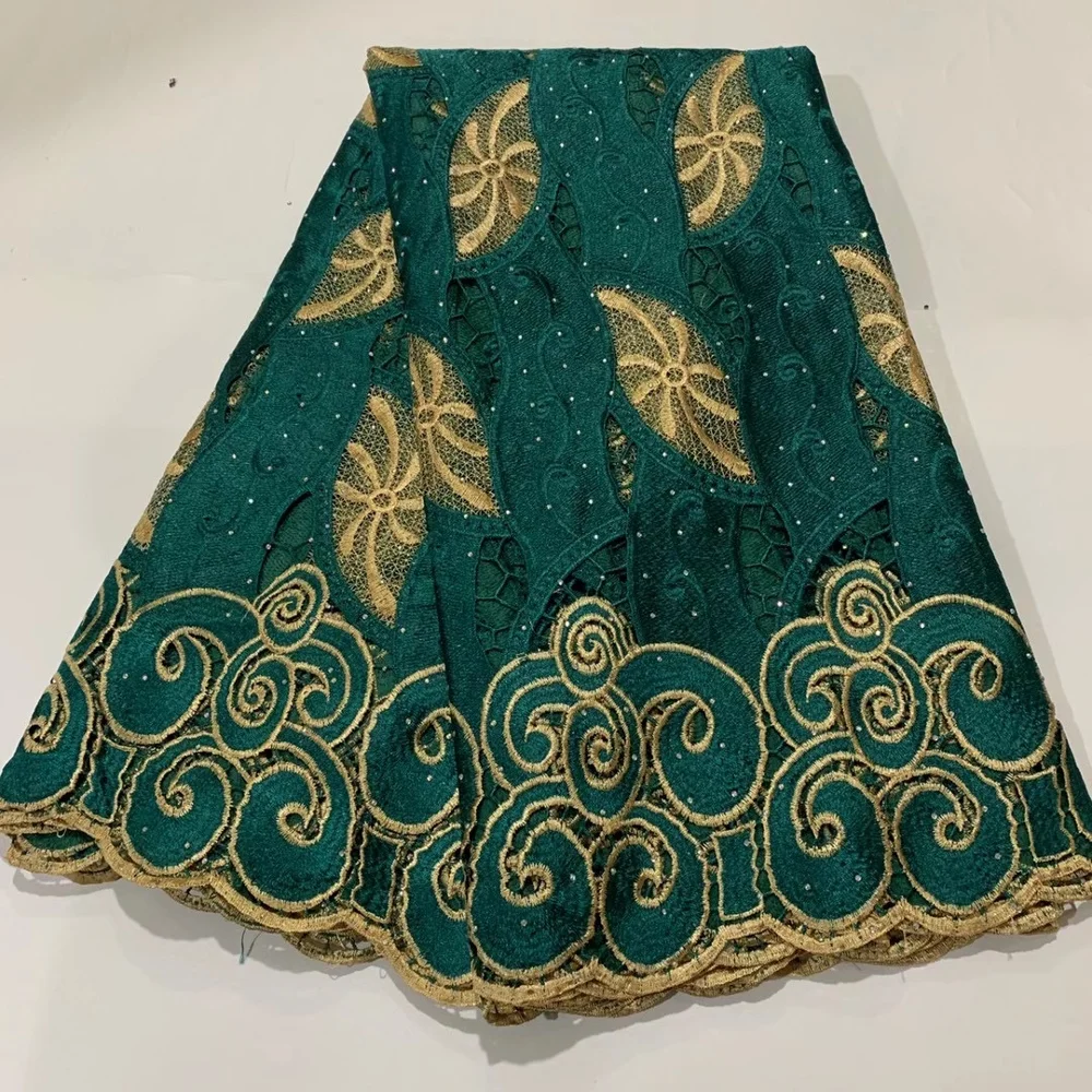 Африканская кружевная ткань золотой гипюр тяжелая 2020 высокое качество