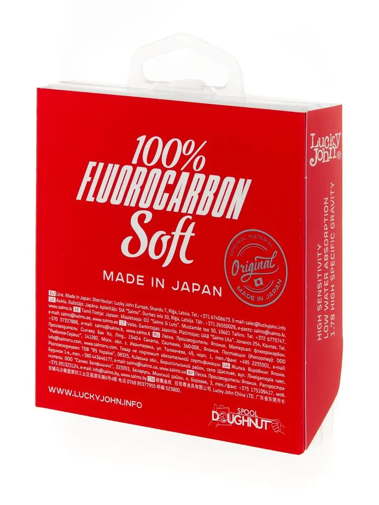Леска монофильная Lucky John FLUOROCARBON Soft 100/020 | Спорт и развлечения