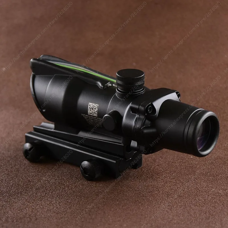 Тактический Acog Стиль 4x32 Зеленый Красный Волоконно Оптический Охота стрельба