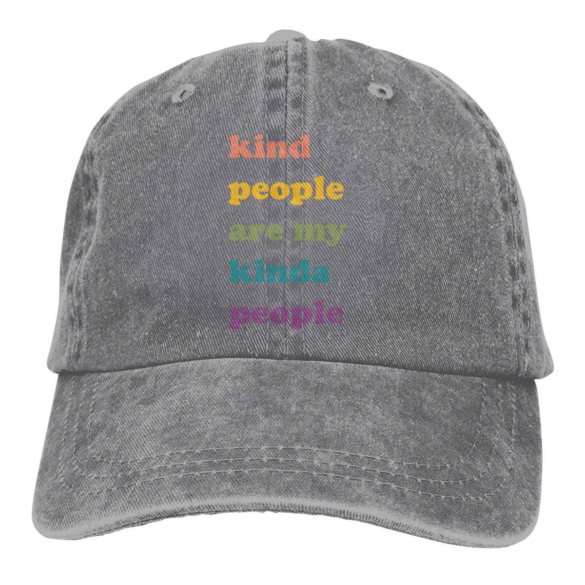 

Kind People Are My Kinda People Hats for Men Women Adjustable Sun Hats Vintage Trucker Hat