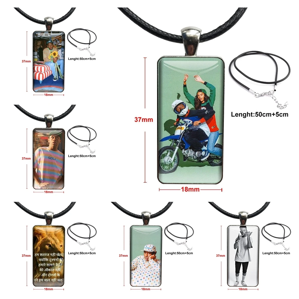 Wang Tyler Creator Ofwgkta Glass Pendant Galaxy Pendant Necklace Women Steel Plated
