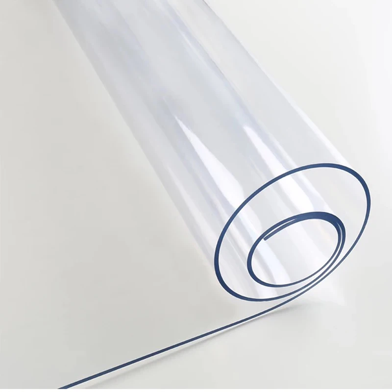 Transparent PVC Прозрачная скатерть из ПВХ BALLE, защитная скатерть для стола, мягкая стеклянная скатерть для обеденного стола, пластиковый коврик - Цвет: Transparent PVC