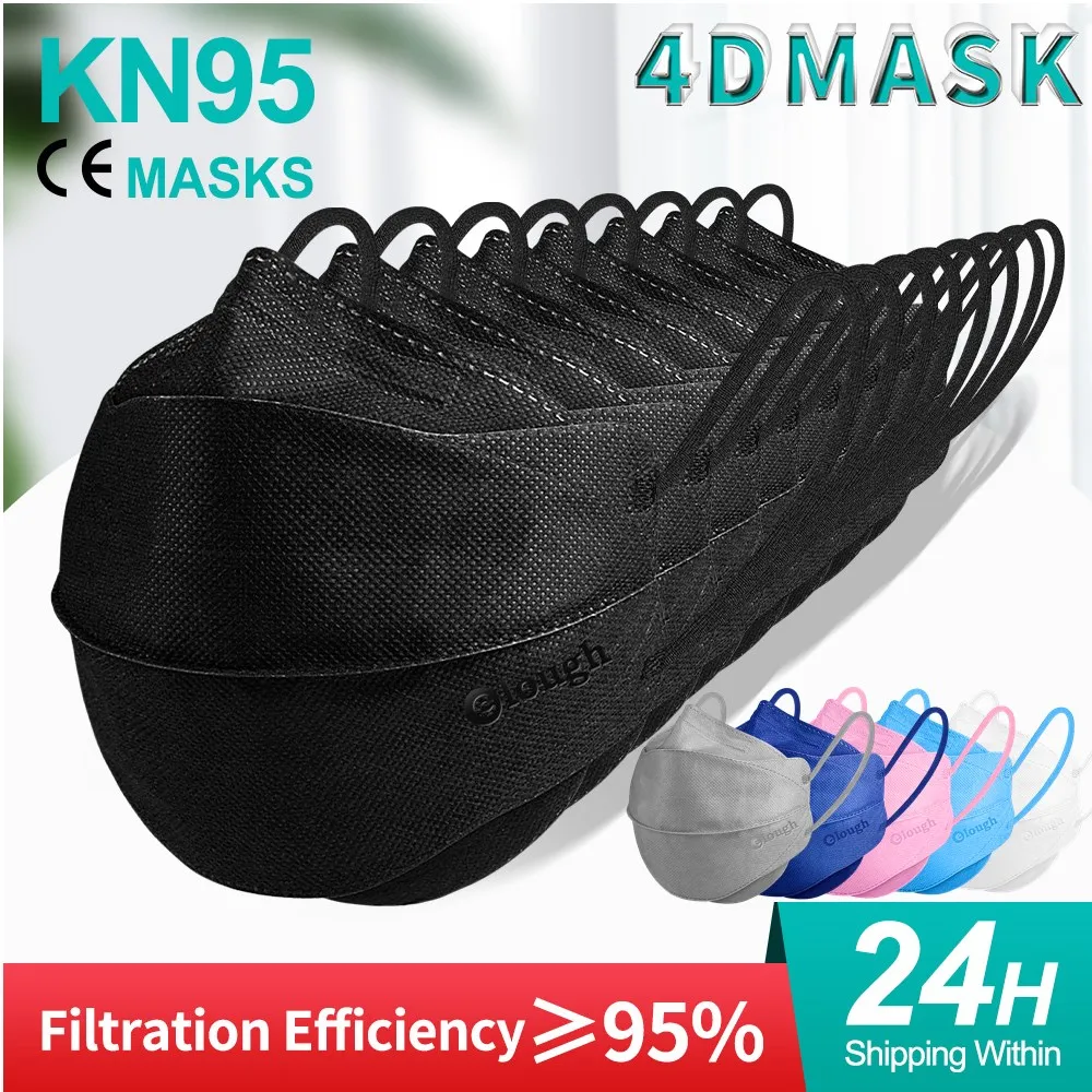 Elough 4D ffp2 CE маска fpp2 одобренная kn95 маски кариллы цветные сертифицированные Kn95