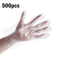 500pcsset food plastic gloves disposable gloves for restaurant kitchen bbq eco friendly fruit vegetable transparent gloves