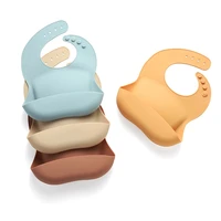 0 3yrs baby waterproof silicone bibs safety solid color newborn baby girls adjustable apron kids feeding chair stuff accessories