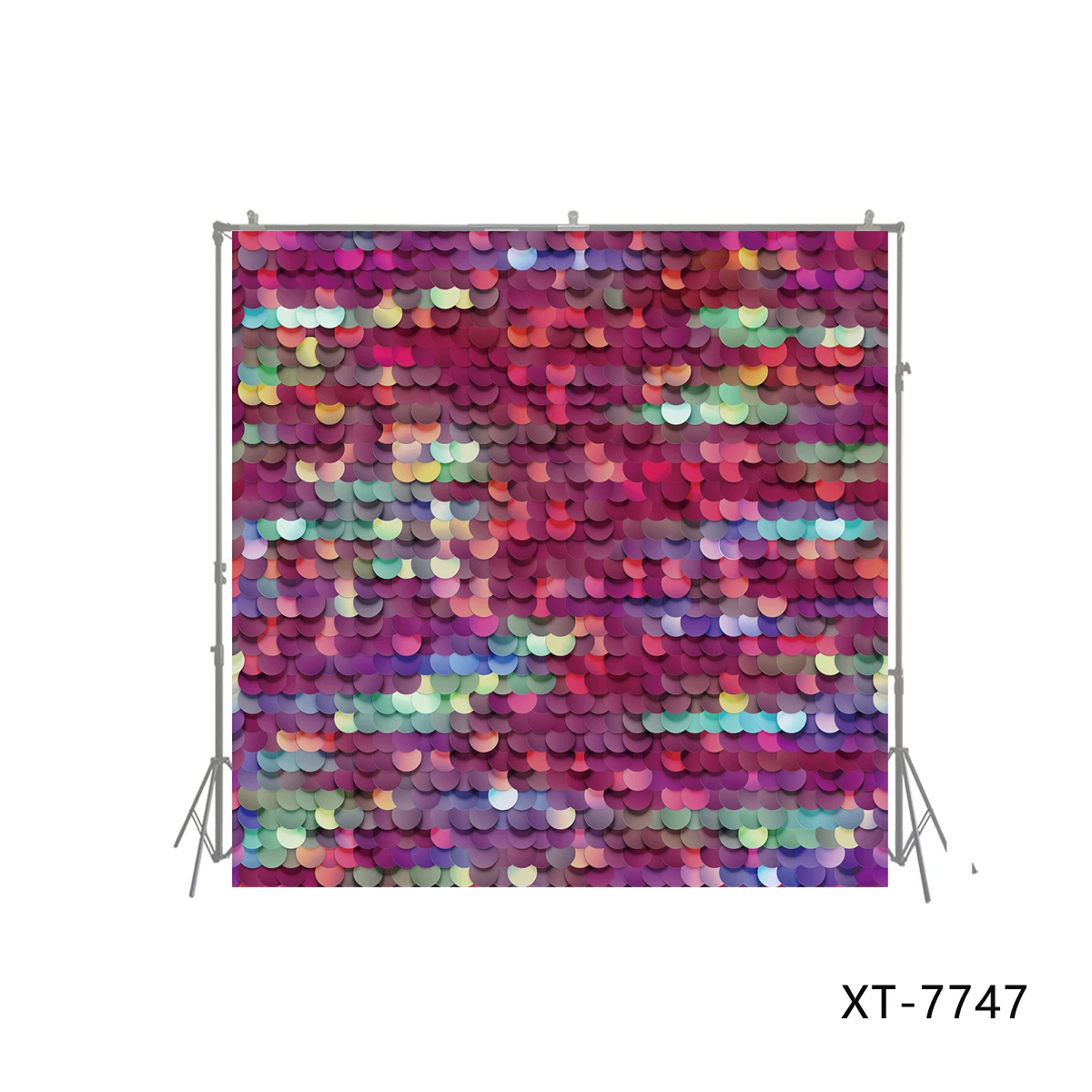

Party Photography Backdrops Mermaid Scales Printed Seamless Pattern In Repeat Sequins Paillette Red Shiny Portrait Background