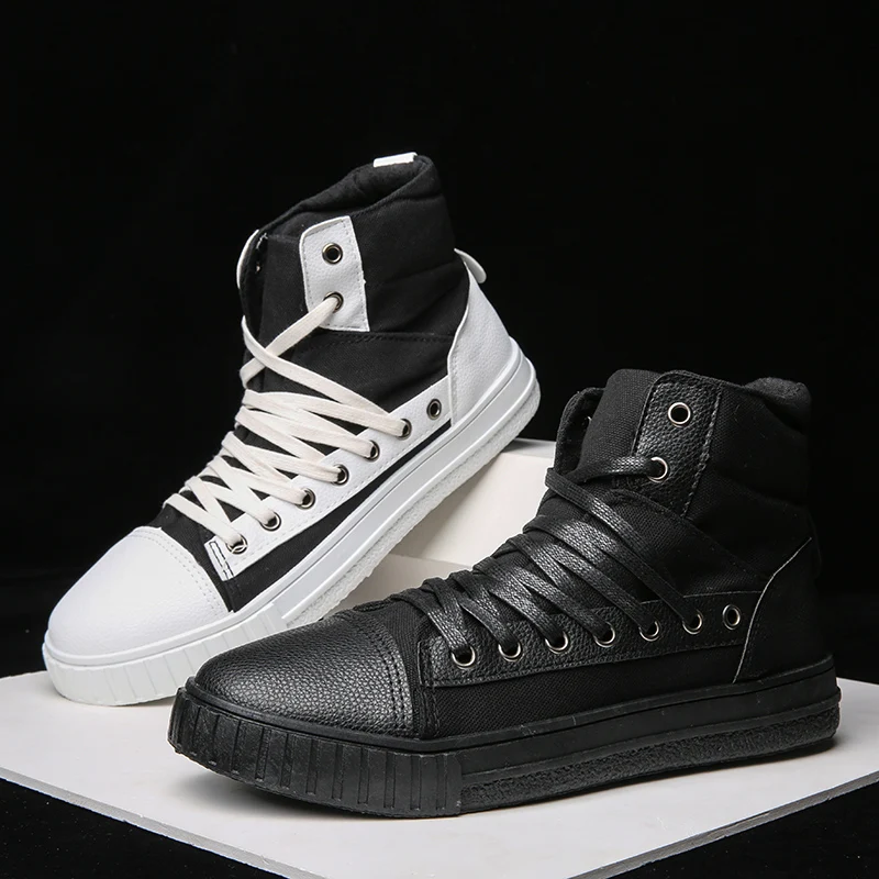

Fashion Men Casual Shoes Canvas Tenis Masculino High Top Flats Sneakers Shoes Basket Homme Krasovki Adlut Men Shoes Dropshiping