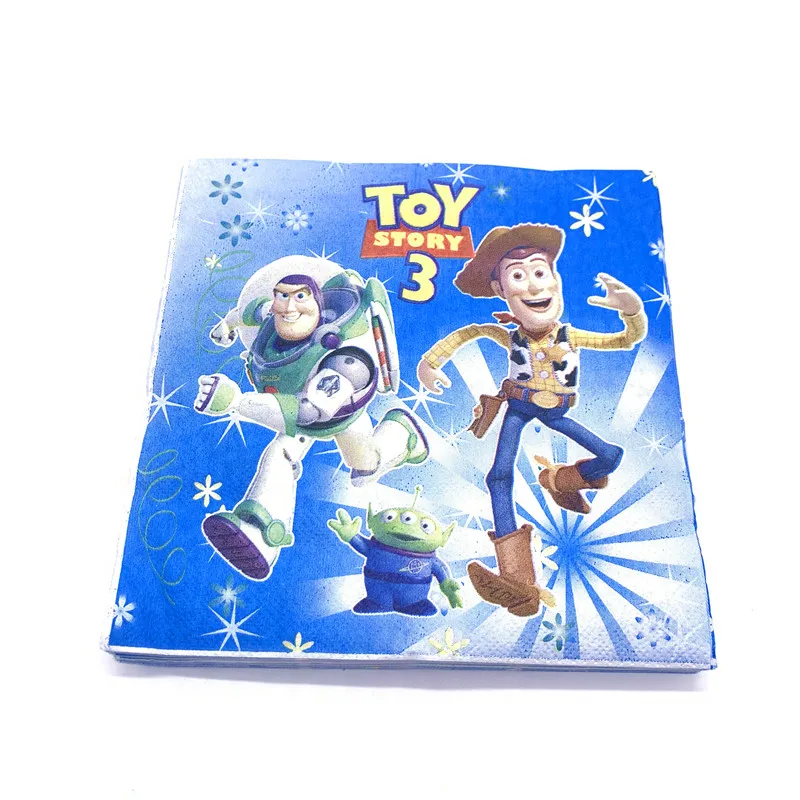 napkin-20pcs Игрушка "Дисней" История тематические тарелки чашки, ребенок, душ скатерть салфетки флаги украшения мальчиков сувениры посуда набор для дня рождения баннер - Цвет: napkin-20pcs