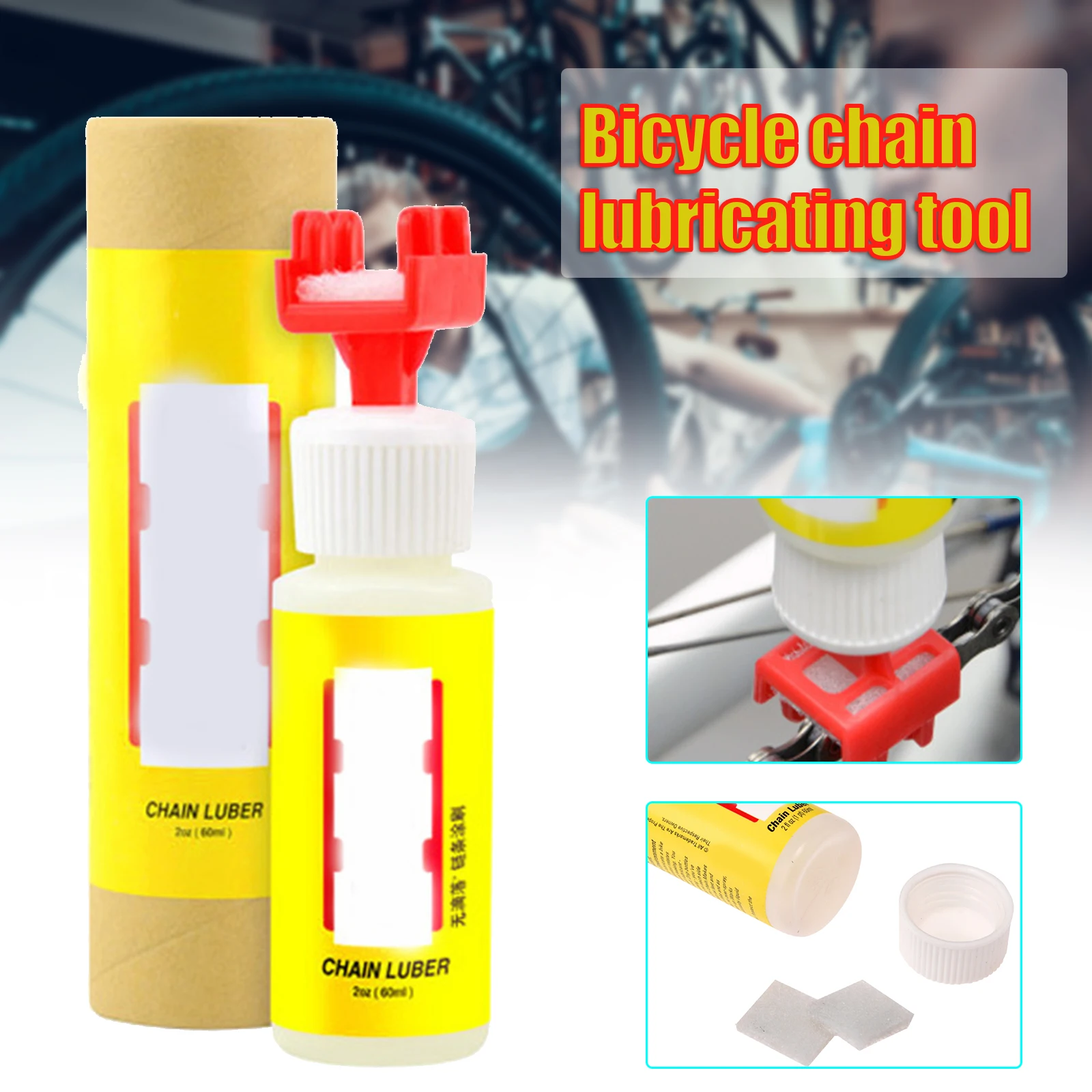 

Newly No-Drip Bike Chain Luber Motor Chain Gear Oiler Lubricator Lubricant Lube Cleaner Cycle Care Tool for Home 60ml
