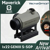 maverick vector optics 1x22 s sop hunting reflex collimator red dot sight scope rubber cover real firearms 223 7 62 airsoft