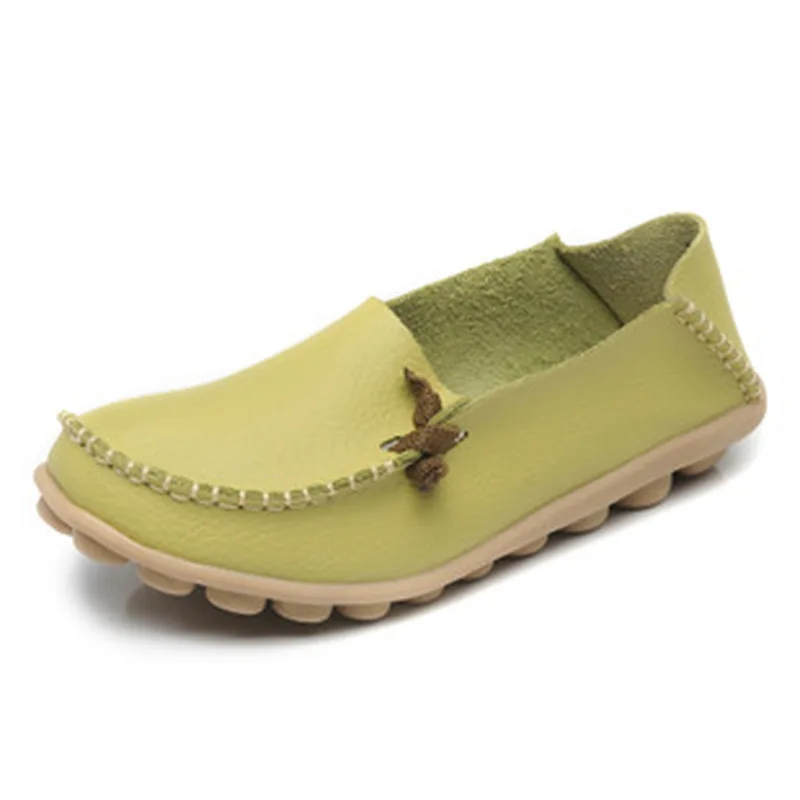 COWCOM кожаные туфли для матерей повседневная обувь белые на плоской подошве из