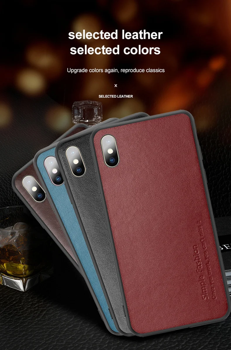 Для iPhone X Xr Xs 11 Pro Max Роскошный чехол из натуральной кожи для iPhone 7 8 Plus анти-осенняя крышка