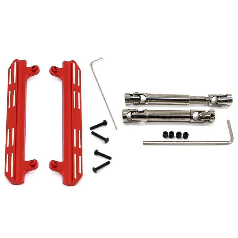 

2Pcs Metal Side Cleat Pedal Sliders for XIAOMI JIMNY XMYKC01CM 1/16 Red & 1set Metal CVD Front Rear Drive Shaft