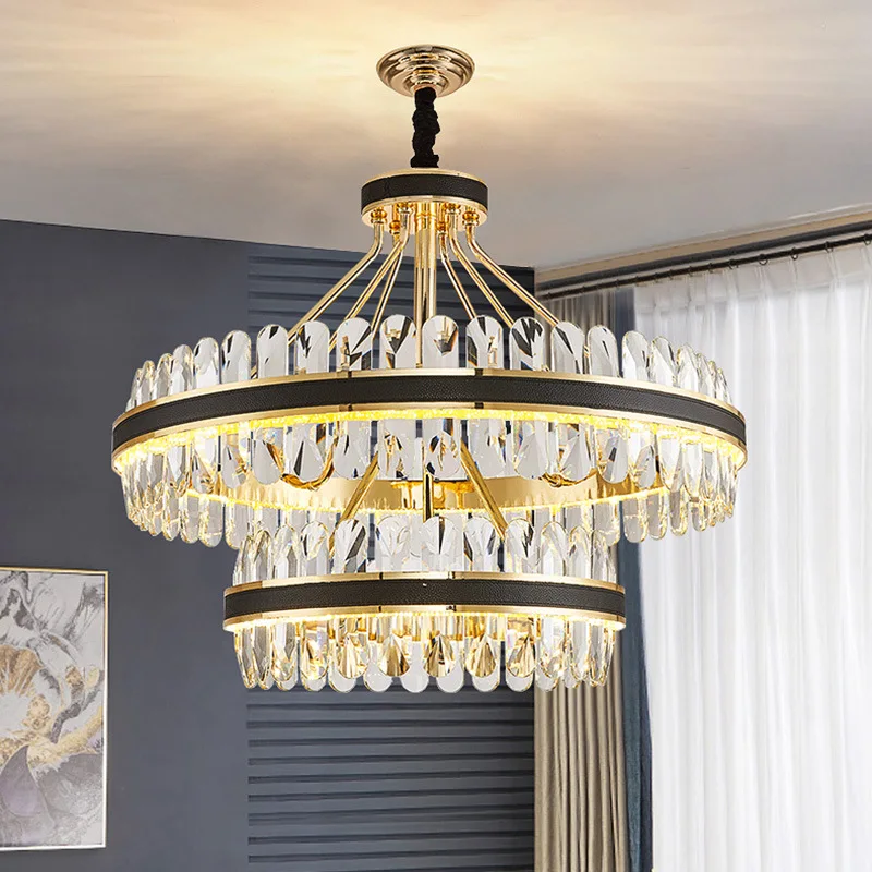 

Led Chandelier Lamp Luxury Suspension Luminaire Hanging Light Fixtures Modern Crystal Led Chandeliers Lighting Living Room Decor