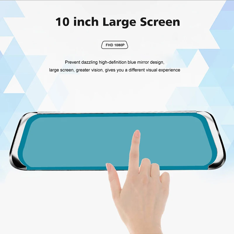 Автомобильный видеорегистратор с двойным объективом 10 дюймов HD 1080P Android 4G камера