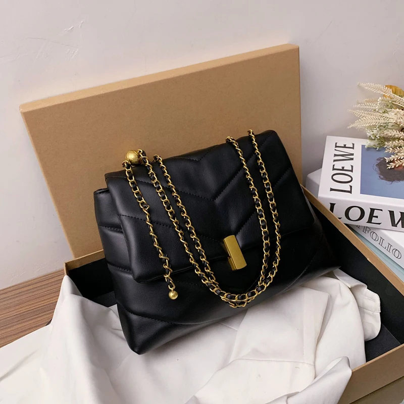 

Women's Shoulder Bag Pu Leather Large Capacity Women's Diagonal Bag Brand Designer Handbag Girl's Wallet Travel 2022 New Sac