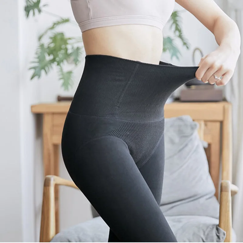 Winter Tight Sexy Women Pantyhose High Waist Hip Leggings Thick Striped Pantyhose 2021 Fashion Stretch Foot Socks
