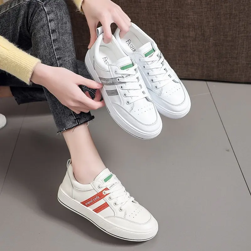 

Женские белые туфли, новинка весны 2021, модные туфли с низким вырезом, женская обувь на плоской подошве, модные тонкие туфли