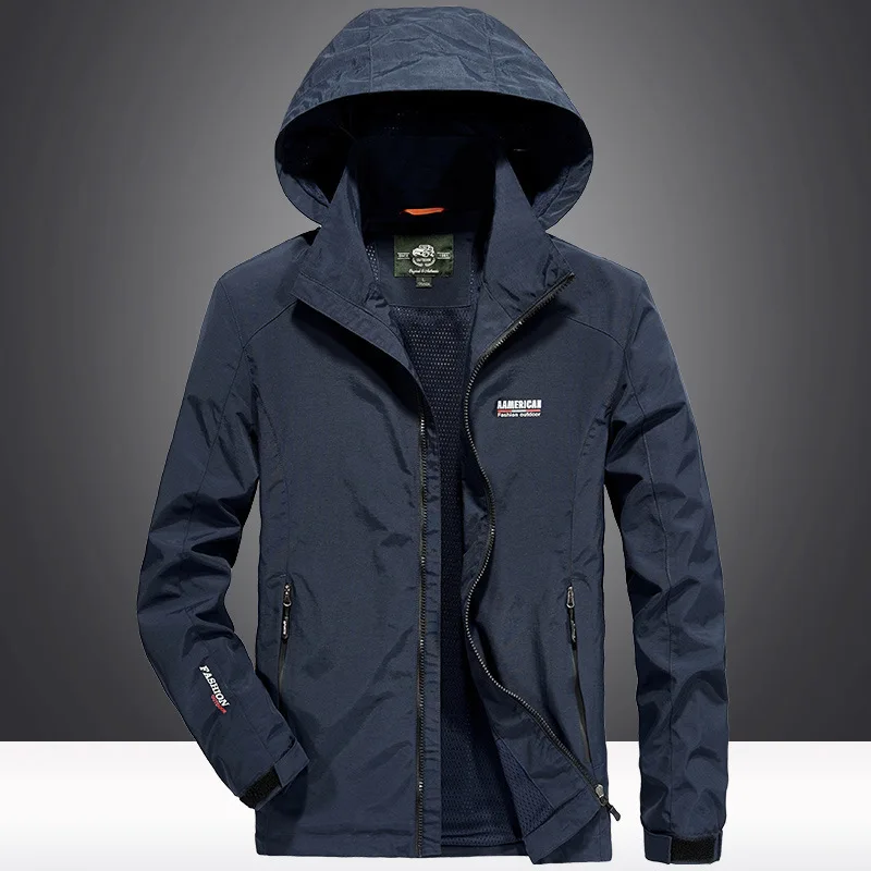 

2020 Spring Autumn Windproof Relaxation Jacket Multi Pocket Sports Large Size Hooded Jacket Soft Micro Play 470370