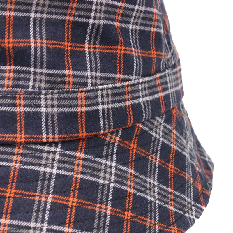 FOXMOTHER Новая мода в шотландскую клетку с рыбацкой шляпой ведро шляпа для женщин