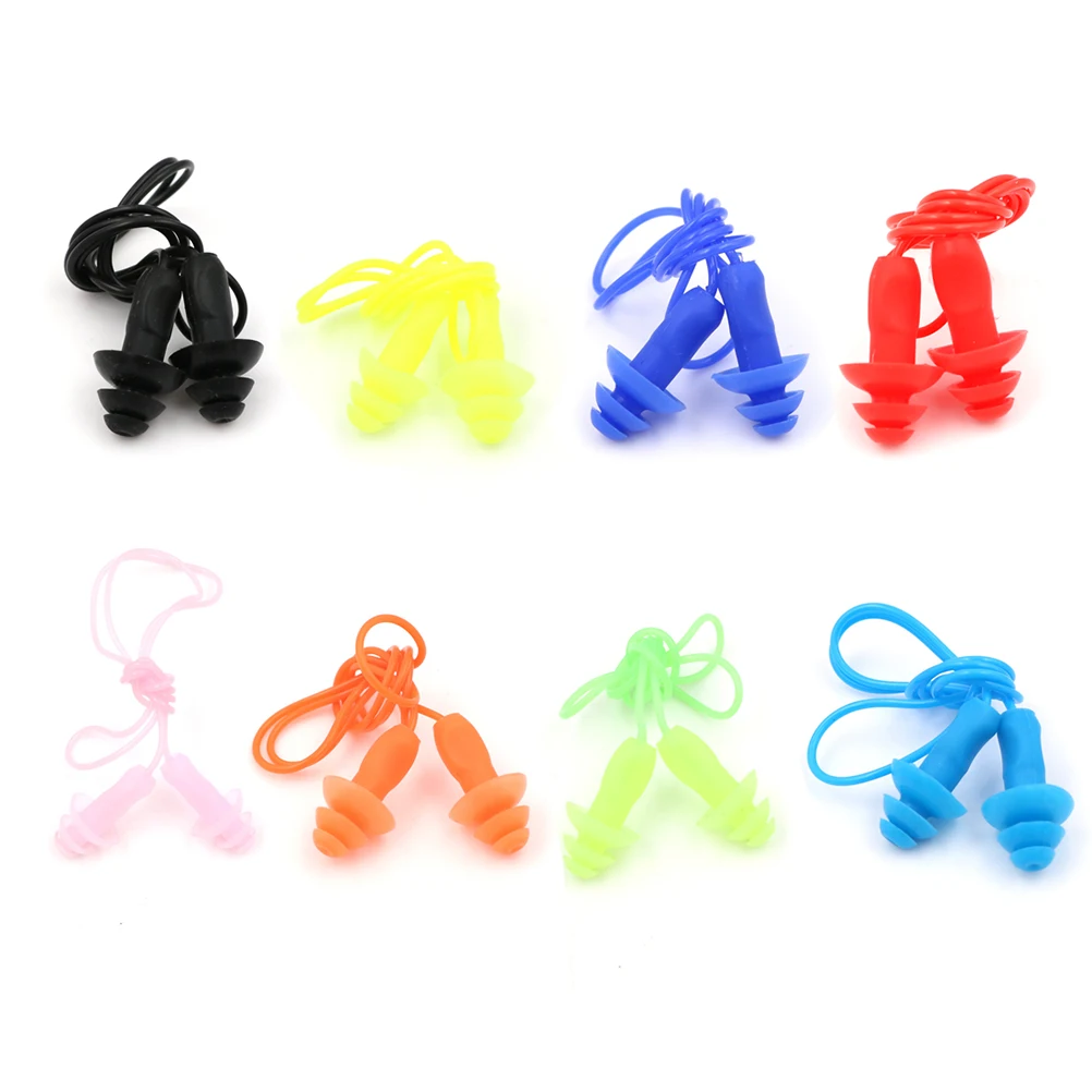

2pcs/lot Adult Swimmers Children Diving Soft Anti-Noise Ear Plug Waterproof Swimming Silicone Swim Earplugs