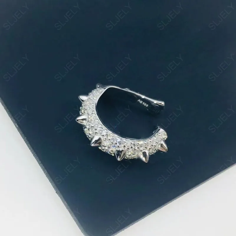 1 шт. женские серьги Клипсы из серебра 925 пробы с фианитами|Серьги-клипсы| |