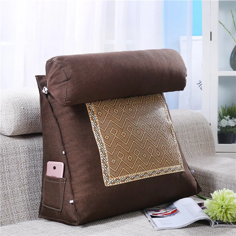 Летняя прикроватная подушка диван треугольник Большая спинка офисный коврик из