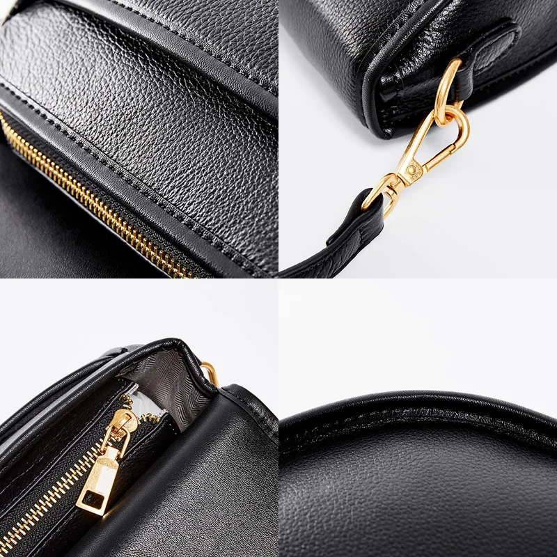 

Zency Simple Casual Female Shoulder Bag Soft Genuine Leather Handbag Vintage Fashion Shopping Women's Crossbody Bag High Quality