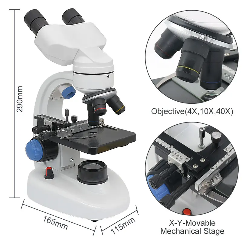 «1000X 2000X Biological Microscope Adjustable LED Illuminated Binocular