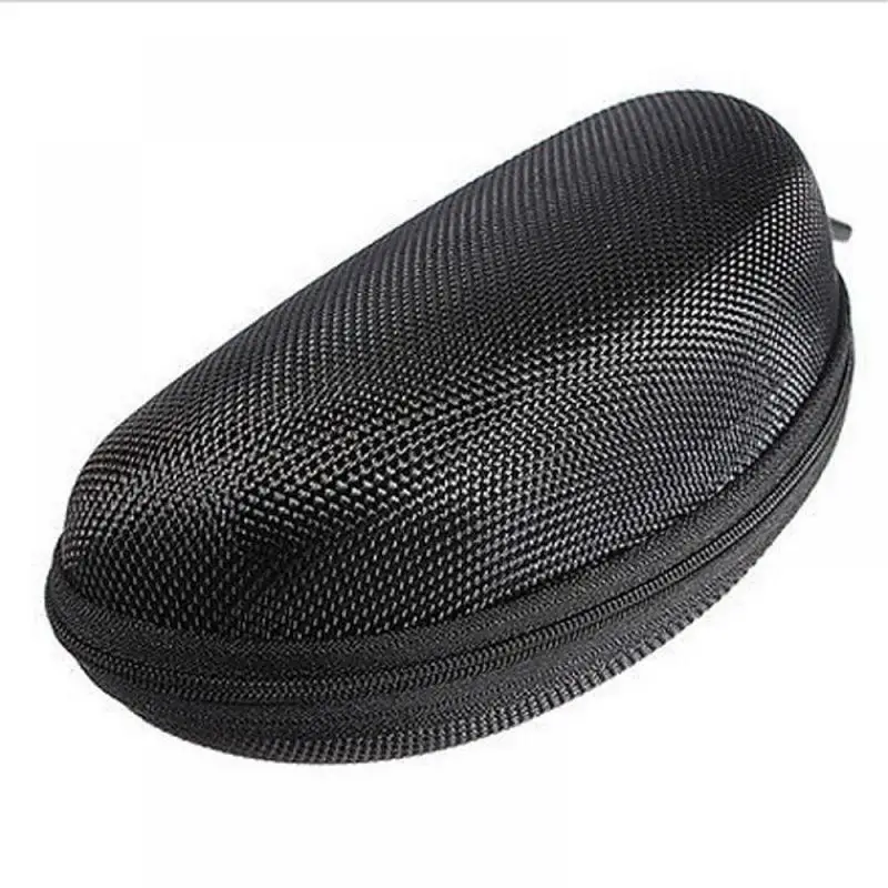 

New Portable Fashion Zipper Eye Glasses Sunglasses Hard Case Portable Protector Black Holder