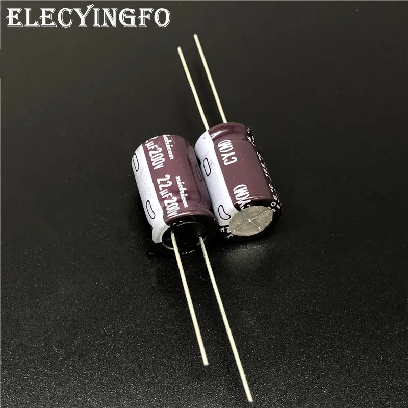 

10Pcs/100Pcs 22uF 200V NICHICON CY Series 10x16mm High Ripple Current Long Life 200V22uF Aluminum Electrolytic capacitor