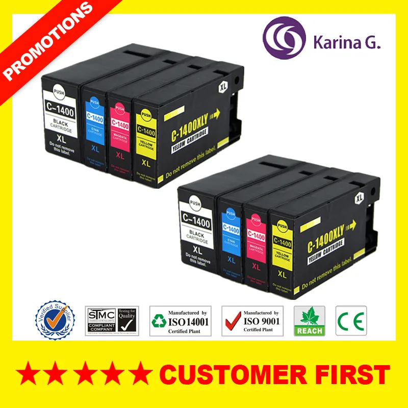 Совместимые чернильные картриджи для Canon pgi 1400 PGI PGI1400 пигментные чернила MAXIFY MB2040