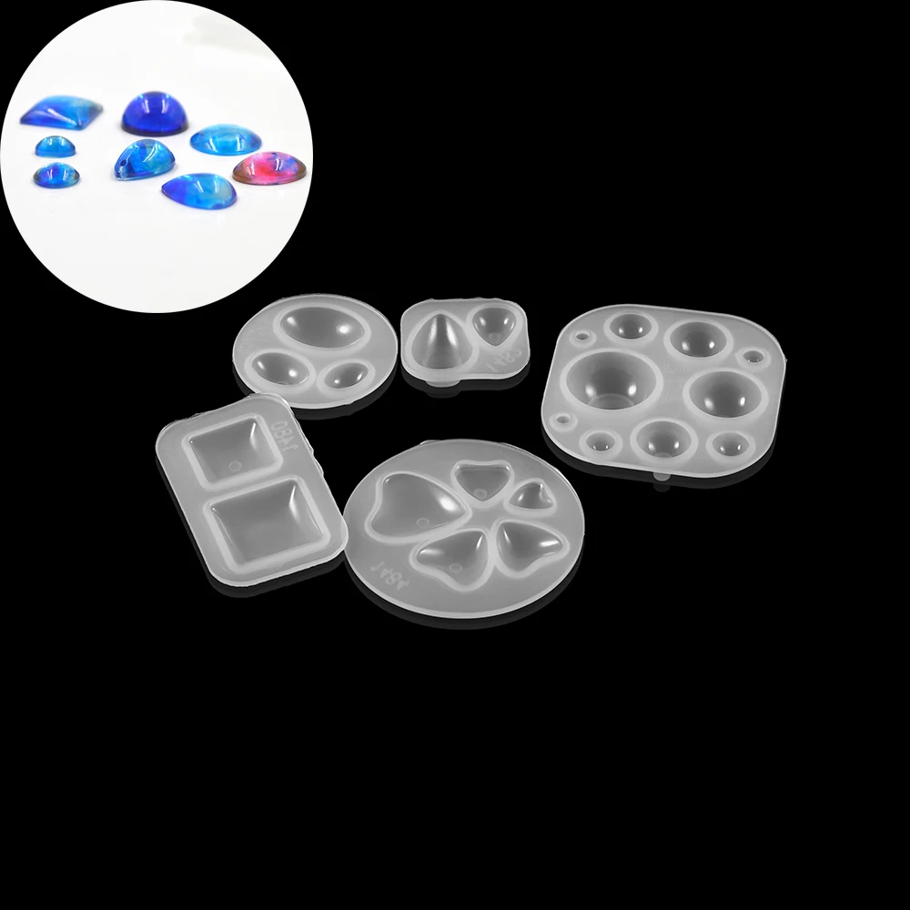 

1pcs Square Hemispherical Oval Crystal Silicone Molds Pendant Epoxy Moulds Silicone Resin Molds For DIY Jewelry Making Findings